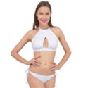 Undulating T- Shirt Cross Front Halter Bikini Top View1