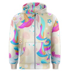 Unicorn Lover T- Shirt Cartoon Little Unicorn  T- Shirt Men s Zipper Hoodie