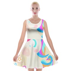 Unicorn Lover T- Shirt Cartoon Little Unicorn  T- Shirt Velvet Skater Dress