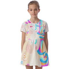 Unicorn Lover T- Shirt Cartoon Little Unicorn  T- Shirt Kids  Short Sleeve Pinafore Style Dress by maxcute