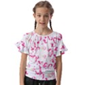 Unicorn Rainbow Heart T- Shirt Rainbow Unicorn Heart T- Shirt Kids  Cut Out Flutter Sleeves View1