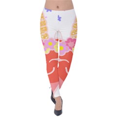 Unicorn T- Shirt Cute Unicorn Heart Valentines Day Design T- Shirt Velvet Leggings