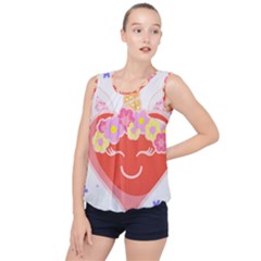 Unicorn T- Shirt Cute Unicorn Heart Valentines Day Design T- Shirt Bubble Hem Chiffon Tank Top by maxcute