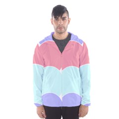 Very Peri T- Shirt Large Very Peri Pattern T- Shirt Men s Hooded Windbreaker