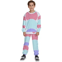 Very Peri T- Shirt Large Very Peri Pattern T- Shirt Kids  Sweatshirt Set