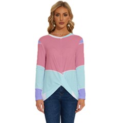 Very Peri T- Shirt Large Very Peri Pattern T- Shirt Long Sleeve Crew Neck Pullover Top