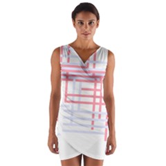 Very Peri T- Shirt V E R Y P E R I C R I S S C R O S S T- Shirt Wrap Front Bodycon Dress by maxcute