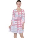 Very Peri T- Shirt V E R Y P E R I C R I S S C R O S S T- Shirt Quarter Sleeve Ruffle Waist Dress View1