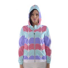 Very Peri T- Shirtvery Peri Geometric Circles T- Shirt Women s Hooded Windbreaker