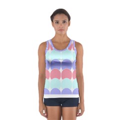 Very Peri T- Shirtvery Peri Geometric Circles T- Shirt Sport Tank Top  by maxcute