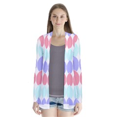 Very Peri T- Shirtvery Peri Geometric Circles T- Shirt Drape Collar Cardigan by maxcute