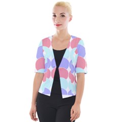 Very Peri T- Shirtvery Peri Geometric Circles T- Shirt Cropped Button Cardigan by maxcute