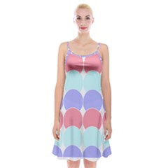 Very Peri T- Shirtvery Peri Geometric Circles T- Shirt Spaghetti Strap Velvet Dress