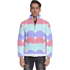 Very Peri T- Shirtvery Peri Geometric Circles T- Shirt Men s Puffer Bubble Jacket Coat by maxcute