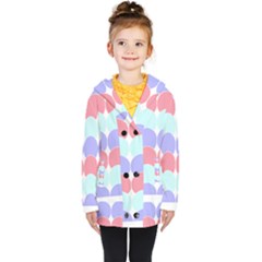 Very Peri T- Shirtvery Peri Geometric Circles T- Shirt Kids  Double Breasted Button Coat by maxcute