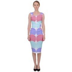 Very Peri T- Shirtvery Peri Geometric Circles T- Shirt Sleeveless Pencil Dress by maxcute