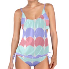 Very Peri T- Shirtvery Peri Geometric Circles T- Shirt Tankini Set by maxcute