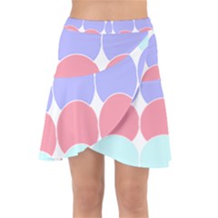 Very Peri T- Shirtvery Peri Geometric Circles T- Shirt Wrap Front Skirt by maxcute