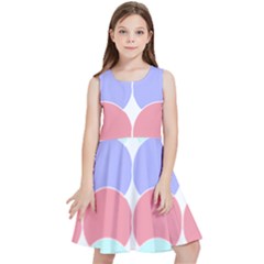 Very Peri T- Shirtvery Peri Geometric Circles T- Shirt Kids  Skater Dress by maxcute