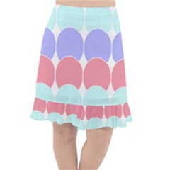 Very Peri T- Shirtvery Peri Geometric Circles T- Shirt Fishtail Chiffon Skirt by maxcute