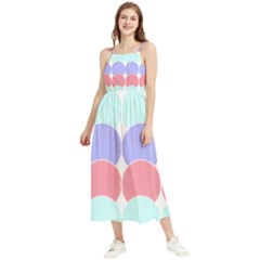 Very Peri T- Shirtvery Peri Geometric Circles T- Shirt Boho Sleeveless Summer Dress by maxcute