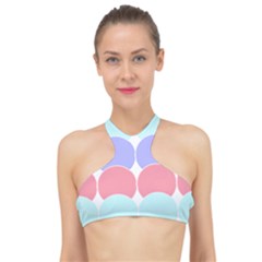 Very Peri T- Shirtvery Peri Geometric Circles T- Shirt High Neck Bikini Top by maxcute