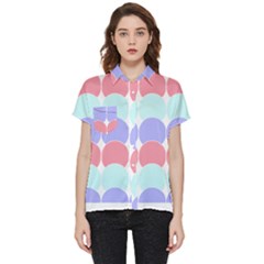 Very Peri T- Shirtvery Peri Geometric Circles T- Shirt Short Sleeve Pocket Shirt by maxcute