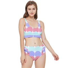 Very Peri T- Shirtvery Peri Geometric Circles T- Shirt Frilly Bikini Set by maxcute