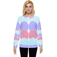 Very Peri T- Shirtvery Peri Geometric Circles T- Shirt Hidden Pocket Sweatshirt