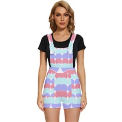 Very Peri T- Shirtvery Peri Geometric Circles T- Shirt Short Overalls by maxcute