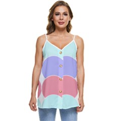 Very Peri T- Shirtvery Peri Geometric Circles T- Shirt Casual Spaghetti Strap Chiffon Top by maxcute