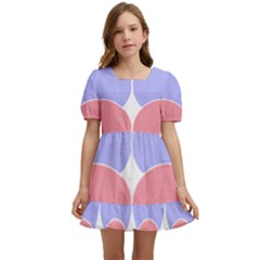 Very Peri T- Shirtvery Peri Geometric Circles T- Shirt Kids  Short Sleeve Dolly Dress by maxcute