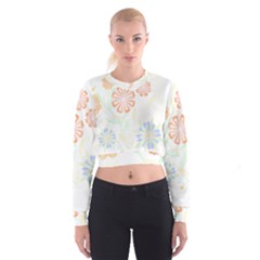 Vintage Flowers T- Shirt Vintage Flowers And Bees T- Shirt Cropped Sweatshirt