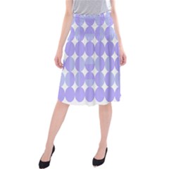 Vintage Pattern T- Shirt Very Peri Vintage 1960 Geo Op Art, Retro 60s And 70s Violet Pattern Midi Beach Skirt by maxcute