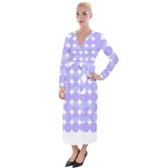 Vintage Pattern T- Shirt Very Peri Vintage 1960 Geo Op Art, Retro 60s And 70s Violet Pattern Velvet Maxi Wrap Dress by maxcute