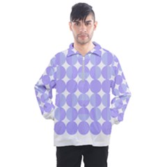 Vintage Pattern T- Shirt Very Peri Vintage 1960 Geo Op Art, Retro 60s And 70s Violet Pattern Men s Half Zip Pullover