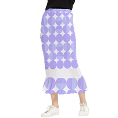 Vintage Pattern T- Shirt Very Peri Vintage 1960 Geo Op Art, Retro 60s And 70s Violet Pattern Maxi Fishtail Chiffon Skirt by maxcute