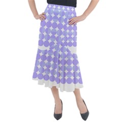 Vintage Pattern T- Shirt Very Peri Vintage 1960 Geo Op Art, Retro 60s And 70s Violet Pattern Midi Mermaid Skirt by maxcute