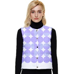 Vintage Pattern T- Shirt Very Peri Vintage 1960 Geo Op Art, Retro 60s And 70s Violet Pattern Women s Short Button Up Puffer Vest by maxcute