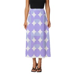 Vintage Pattern T- Shirt Very Peri Vintage 1960 Geo Op Art, Retro 60s And 70s Violet Pattern Classic Midi Chiffon Skirt