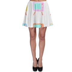 Vintage Retro T- Shirt Retro T V Clicks T- Shirt Skater Skirt