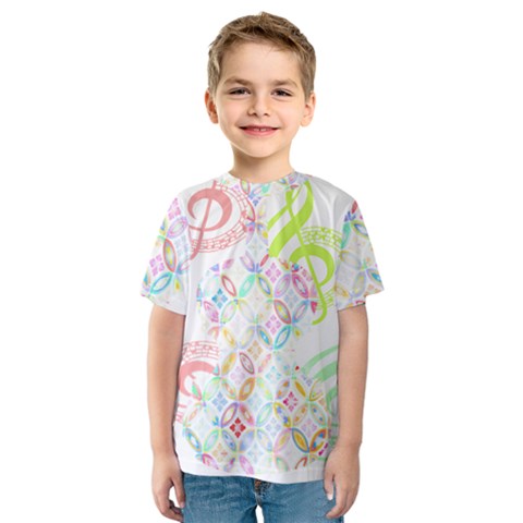 Violin T- Shirt Violin Music Silhouette Art Stained Glass Pattern T- Shirt Kids  Sport Mesh Tee by maxcute