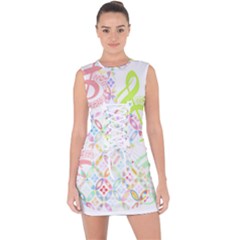 Violin T- Shirt Violin Music Silhouette Art Stained Glass Pattern T- Shirt Lace Up Front Bodycon Dress by maxcute