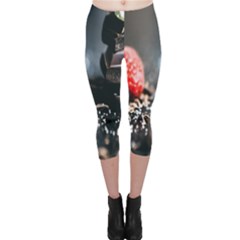 Chocolate Dark Capri Leggings  by artworkshop