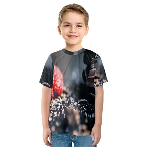 Chocolate Dark Kids  Sport Mesh Tee by artworkshop