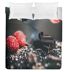 Chocolate Dark Duvet Cover Double Side (queen Size) by artworkshop