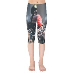 Chocolate Dark Kids  Capri Leggings  by artworkshop