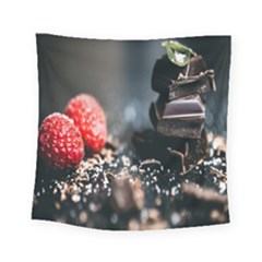 Chocolate Dark Square Tapestry (small) by artworkshop