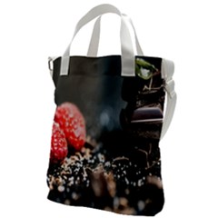 Chocolate Dark Canvas Messenger Bag by artworkshop