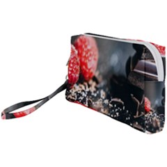 Chocolate Dark Wristlet Pouch Bag (small) by artworkshop